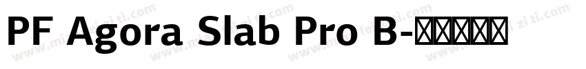 PF Agora Slab Pro B字体转换